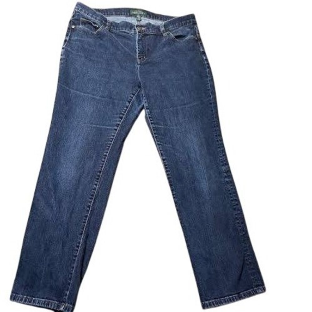 LRL Lauren Jeans Co. Women's Blue Denim Jeans Comfort Fit Size 16